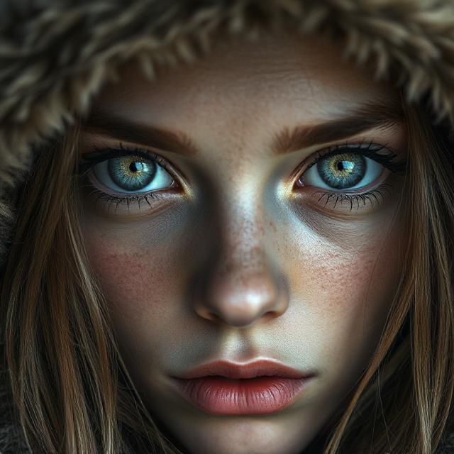 An intense close-up of a stormy grey eye.